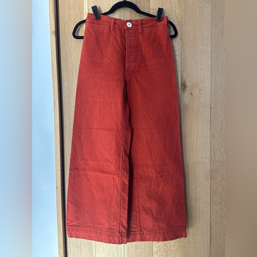 Size 2 Red Jesse Kamm Sailor Pants